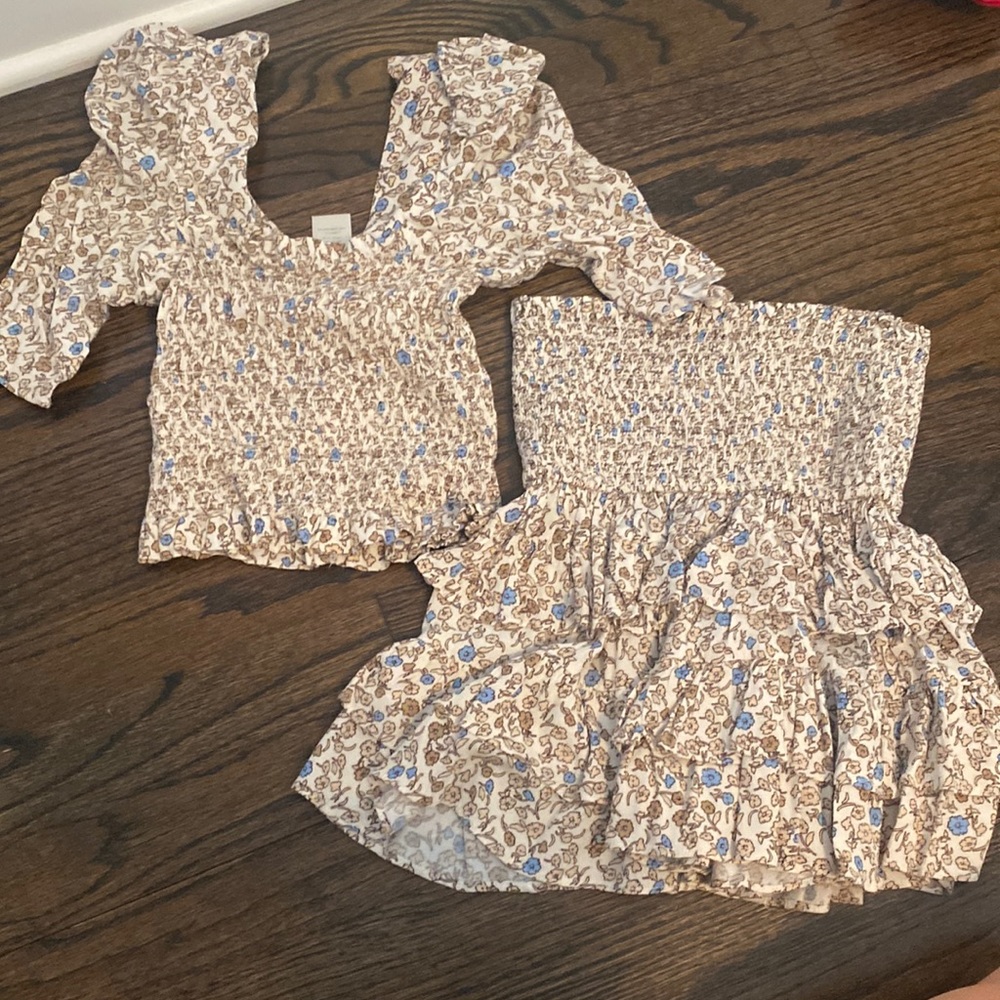 Floral print 2 piece set